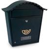 Amig - Cassetta postale - Cassetta postale esterna - Resistente e pratica per esterni - 37 x 32 x 10,5 cm - Acciaio - Nero