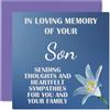 Stuff4 Biglietti di simpatia, In Loving Memory Of Your Son Card | Scusa lutto per adulti, Biglietto di auguri per condoglianze pensanti di te, 145 mm x 145 mm