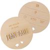 nagu® Regalo di Nascita Personalizzato Neonato. Targa in Legno 12 cm con Stelle o Cuori, "Hello World" e Nome. Set Regalo Neonato Personalizzato per Bimba o Bimbo con Lettere Adesive