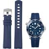 FOUUAAO Cinturini per Orologi per Omega Silicone in Gomma Morbida Impermeabili 20mm 22mm Cinturini per Omega Seamaster 300 SpeedMaster De Ville Original