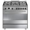 Smeg BG91PX2 Cucina Gas 5 Fornelli con Forno Elettrico da 724 mm Acciaio inossidabile