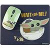 WONDEE Set 2-in-1 Mouse Wireless Grogu e Tappetino per Mouse Baby Yoda Grogu Design da The Mandalorian di Star Wars - Prodotti Ufficiali di Star Wars