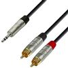 Adam Hall Cables 4 STAR YWCC 0090 - Cavo audio REAN jack stereo da 3,5 mm a 2 x RCA maschio 0,9 m