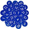 StayMax Targhette numerate in plastica, con numero inciso, senza foro (1-50, blu)
