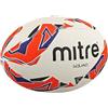 Mitre Squad - Pallone da rugby, misura 5, colore: Bianco/Rosso/Blu