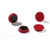 Durable 475503 - Magneti in plastica colorata, 37 mm (diametro), forza magnetica 3000 p, rosso, confezione da 20 pezzi