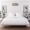 Intemporel Boemia Set Copripiumino Microfibra, Bianco, 220 x 240 cm