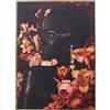 DRW Quadro rettangolare in tela stampata da donna con fiori cornice dorata, 100 x 4 x 100 cm