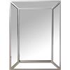 DRW Specchio da parete rettangolare in legno di colore champagne 60 x 3 x 90 cm