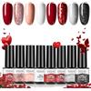 ROSALIND Smalto Semipermanente Per Unghie Set (8pzs) Smalti Semipermanenti Per Unghie Kit Semipermanente Unghie UV LED Set Manicure,Mini Rosso