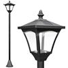 Outsunny Lampada da Giardino Lampada da Terra Lampione LED da Esterno Energia Solare Impermeabile IP44 15×15×120cm Nero|Aosom