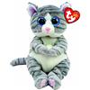 TEENY TYS TY - Peluche - Beanie Bellies - Gatto - Mitzi - Grigio tigrato - Occhi azzurri grandi e glitter - I peluche morbidi e coccolosi - 20 Cm - 40597