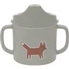 LÄSSIG Tazza per bambini con manico e coperchio rimovibile 150 ml/Sippy Cup PP/Cellulose Little Forest Rabbit
