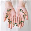 IYOU Cristallo Nozze Vite per Capelli Verde Strass Fascia per Capelli Ballo Studentesco Sposa Accessori per Capelli per Sposa e Damigelle D'onore
