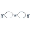 fischer 545776 Morsetto distanziale a Doppia Vite, Grigio, 24-27 mm