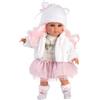 Llorens Bambola Elena con Capelli Rosa e Occhi Blu, Fashion Doll con Corpo Morbido, con Vestito alla Moda, 35 cm, 1053537