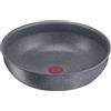 Tefal Ingenio Padella Wok 26 cm, Induzione, Rivestimento Antiaderente Impilabile, Lavabile in Lavastoviglie, Made in Francia, Natural Force L3967702, Nero, Antiaderente