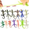 YeoNational&Toys 8 pezzi Mini lucertole, set di lucertole in gomma, materiale super elastico, con sacchetto regalo - giocattolo squishy per vasca da bagno a forma di lucertola realistica