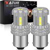 KATUR BAU15S 7507 1156PY PY21W Lampadine a LED 12 Pezzi 3020SMD Chipset 2800 Lumen utilizzati per Luce di retromarcia, Luce Posteriore, Luce Freno, 6500K Xenon White (Confezione da 2)