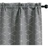 GIRASOLE HOME® Coppia Tende Oscuranti Termiche Morbide Fantasia Argentata 3D Tenda Isolante per Soggiorno Camera e Interni 2 Pannelli con Tasca (70x235cm, Grigio)