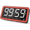 VOCOO Grande timer da cucina digitale: Timer magnetico a LED con 3 luminosità, 4 allarmi e 3 livelli di volume, Timer per il conto alla rovescia alimentato a batteria per Cucina Aula Casa Palestra