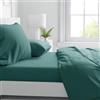 Corredocasa Set Completo Lenzuola Biancheria da Letto in Microfibra/Policotone Tinta Unita No Stiro Morbido al Tatto -Antiacaro con Federe Cuscino Letto per Casa o albergo (Una Piazza e Mezza, Verde)