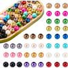 NBEADS Circa 150pz Perle di Perle, 15 Colori ABS Plastica Imitazione Rotonda Foro Grande Perline Distanziatori Allentati per Collane Artigianali Fai da Te Bracciali Creazione di Gioielli, Foro: 5 mm