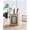 Casa personalizzati Portapenne da ufficio in bamboo con stazione meteo personalizzato Manila personalizzate o neutre