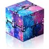 Skylety Cubo Infinito Giocattolo Blocchi Agitazione, Giocattolo da Scrivania Cubo Infinito Magico Mini Giocattoli Sensoriali Strumento per Alleviare Stress per ADHD (Spazio Galassia Arcobaleno)