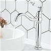 Maynosi vittoriano bagno lavabo rubinetto, Rubinetti del lavandino alto retrò per il controsoffitto, Rubinetti classici con leva in ceramica, Beccuccio girevole a 360 gradi, Ottone (Cromo)
