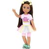 Glitter Girls - Kika - Kika, bambola di moda in posa da 36 cm - Capelli castani e occhi azzurri - Completo gelato - Giocattoli, vestiti e accessori per bambini 3 anni +