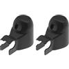 Create idea 2pcs Auto Auto Parabrezza Posteriore Braccio Tergicristallo Copertura Cap Nero Plastica 7199566 61627199566 Compatibile con 1 Serie E81 E87 2004-2012