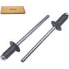 SKIR'CO Confezione da 500 rivetti ciechi verniciati, 4,0 x 8 mm, testa a cupola, DIN 7337, rivetti in alluminio, rivetti pop (500, grigio antracite RAL 7016)