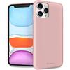 i-Paint Cover Custodia Protettiva per iPhone 11 Pro Max 6.5 in Silicone Rosa Cipria con all'interno Microfibra - Solid Case Powder Pink.