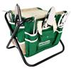 GardenHOME Set di Attrezzi da Giardino 7 Pezzi Kit Giardinaggio, Utensili da Giardino in Acciaio Inossidabile con Sgabello Pieghevole e Borsa