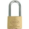 Amig - Lucchetto di sicurezza | Include 2 chiavi | Arco lungo | Ottone e arco in acciaio trattato | Per armadietti da palestra, porte, armadi, valigie, zaini | Doppia chiusura | Larghezza: 50 mm