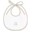 Fior Di Coccole Bavaglino Piquet Fior Di Coccole Orsetto Personalizzabile Beige Ecru