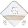 Fior Di Coccole Accappatoio Fior Di Coccole Orsetto Con Ciabattine Personalizzabile Beige Ecru