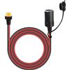 GELRHONR Presa accendisigari per auto a femmina XT60, 14AWG 12V/24V XT60 femmina a femmina accendisigari con cappuccio impermeabile antipolvere-1,5 m