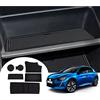 GAFAT Nuova Peugeot 208 e-208/ Peugeot 2008 e-2008 GT Line 2020-2024 2025 Tappetini Antiscivolo, Tappetini in Gomma per Portaoggetti Bracciolo, Portabicchieri, Scanalatura Porta (Nero)