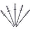 Marcopol Confezione da 100 rivetti ciechi in acciaio inox 3,2 x 10 mm, testa a cupola, rivetti a pressione, DIN 7337, A2, mandrino scanalato (100, 3,2 x 10 mm)