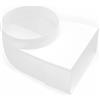 H&C VENT Transition 90°, diametro 100 mm, diametro fino a 55 x 110 mm, connettore piatto per tubi in PVC - tubo rotondo per tubo quadrato bianco Exhaust Air System Element
