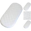 Bluemoon Bedding Materasso in microfibra ipoallergenico per carrozzina, 74 x 33 x 4 cm di spessore (angoli arrotondati)