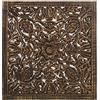 DRW Pala Quadrata in Legno MDF Traforato con Specchio in Marrone 60 x 2,5 x 60 cm