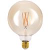 Eglo connect.z Smart Home lampadina Led E27, G125, ZigBee, app e controllo vocale, dimmerabile, bianco caldo, 650 lumen, 6 W, lampadina vintage ambra