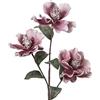 DRW Set di 6 Rami con 3 Fiori in Gomma Eva e Carta in Rosa 86 cm, Multicolore, estandar