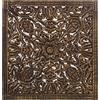 DRW Pala Quadrata in Legno MDF Traforato con Specchio in Marrone 100x2,5x100cm, Multicolore, estandar