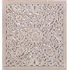 DRW Pala Quadrata in Legno MDF Traforato con Specchio in Naturale, 60 x 2,5 x 60 cm, Multicolore, estandar