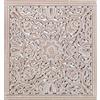 DRW Pala Quadrata in Legno MDF Traforato con Specchio in Naturale, 100 x 2,5 x 100 cm