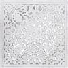 DRW Pala Quadrata in Legno MDF Traforato con Specchio Bianco, 100 x 2,5 x 100 cm, Multicolore, estandar